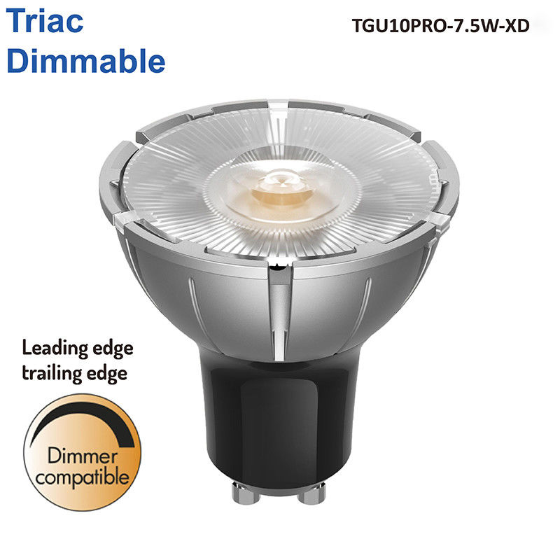 Teco Premium GU10 Pro Dimmable LED Spotlight 7.5W 3000K Warm White Narrow Beam Angle 10Degree