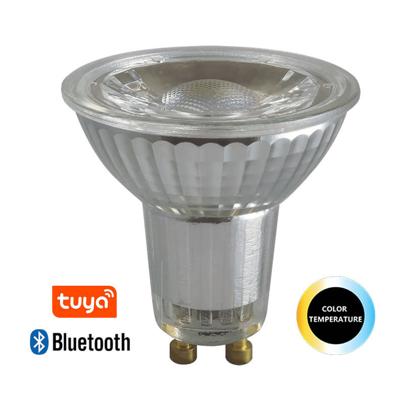 Teco WIFI Control Smart Low Watt Gu10 Bulbs Tuya CCT Color 5W Ra80 Dimmable Long Life