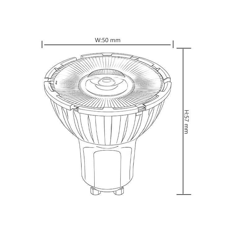 Warm White LED Bulbs GU10 7.5W 2700K Dimmable 10 Degree Beam Angle Ra98 230V