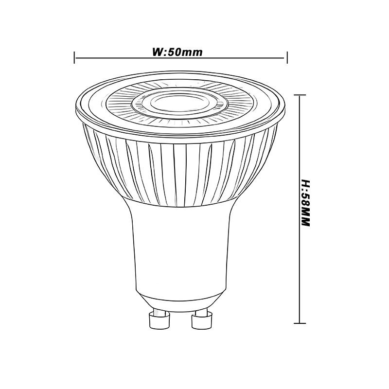 Teco Dimmable GU10 Light Bulbs 230v 36 Degrees 2700k Flicker Free GU 10 Spot Lights