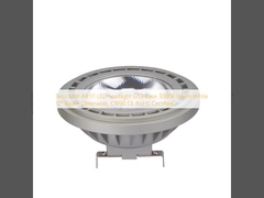 Teco 12W AR111 LED Spotlight G53 Base 3000K Warm White 12° Beam Dimmable, CRI90 CE RoHS Certified

